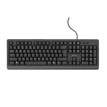 Trust TK-150 tastatūra birojam USB QWERTZ vācu melna