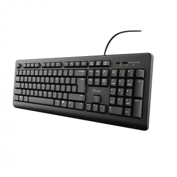 Trust TK-150 tastatūra birojam USB QWERTZ vācu melna