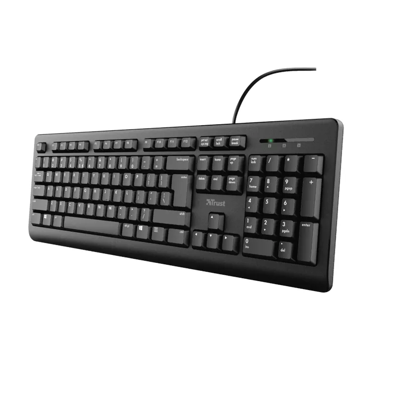 Trust TK-150 tastatūra birojam USB QWERTZ vācu melna