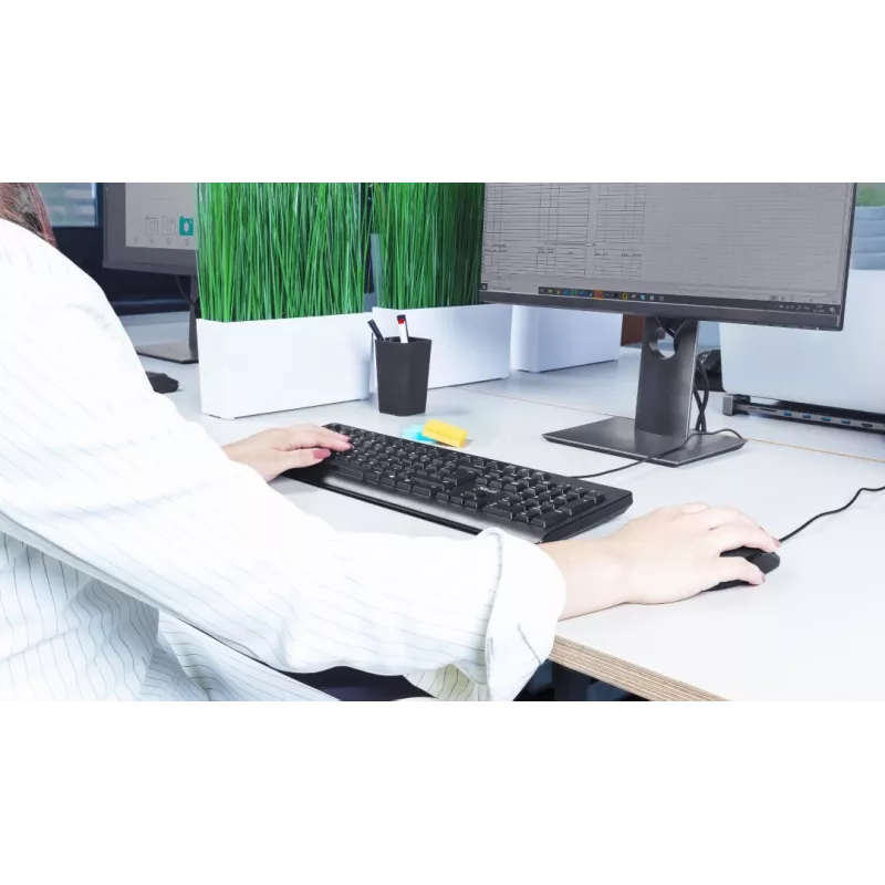 Trust TK-150 tastatūra birojam USB QWERTZ vācu melna