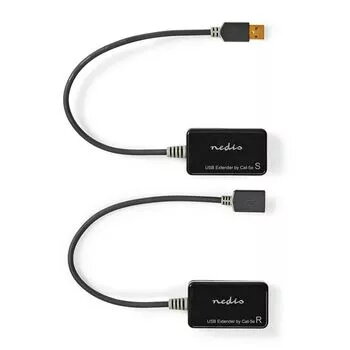 Nedis USB 2.0 Active Extension kabelis A Male - A Female 50.0 m Melns