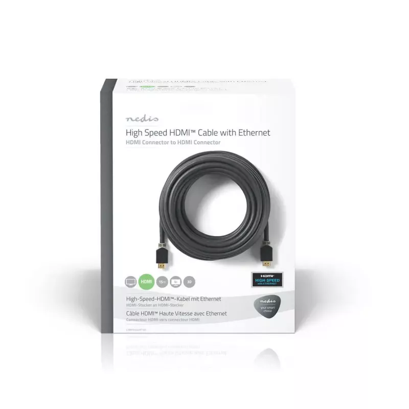 HDMI kabelis Nedis CVBW34000AT150 15 m HDMI Type A vīrišķais antracīts