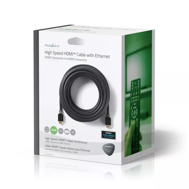 HDMI kabelis Nedis CVBW34000AT150 15 m HDMI Type A vīrišķais antracīts