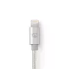 Mobilo tālruņu kabelis Nedis CCTB39300AL10 Alumīnijs 1 m USB A Lightning