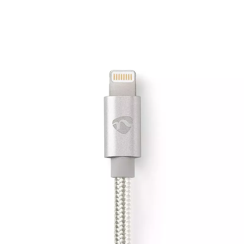 Mobilo tālruņu kabelis Nedis CCTB39300AL10 Alumīnijs 1 m USB A Lightning