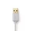 Mobilo tālruņu kabelis Nedis CCTB39300AL10 Alumīnijs 1 m USB A Lightning