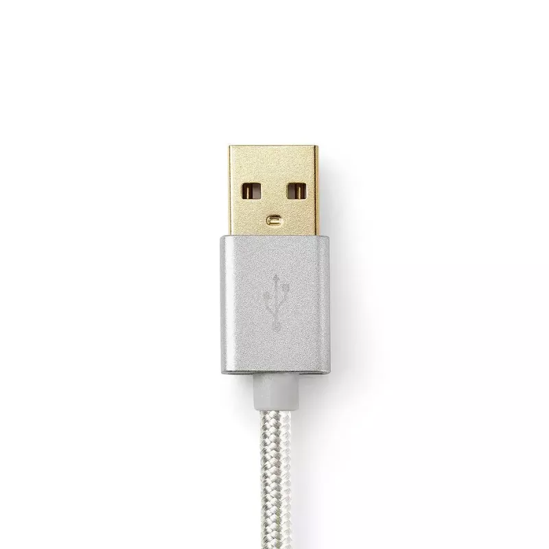 Mobilo tālruņu kabelis Nedis CCTB39300AL10 Alumīnijs 1 m USB A Lightning