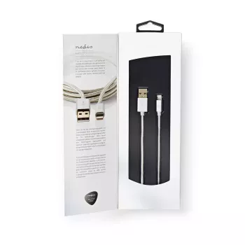 Mobilā tālruņa kabelis Nedis CCTB39300AL30 Alumīnijs 3 m USB A Lightning