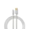 Mobilā tālruņa kabelis Nedis CCTB39300AL30 Alumīnijs 3 m USB A Lightning