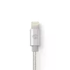 Mobilā tālruņa kabelis Nedis CCTB39300AL30 Alumīnijs 3 m USB A Lightning