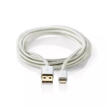 Mobilā tālruņa kabelis Nedis CCTB39300AL30 Alumīnijs 3 m USB A Lightning