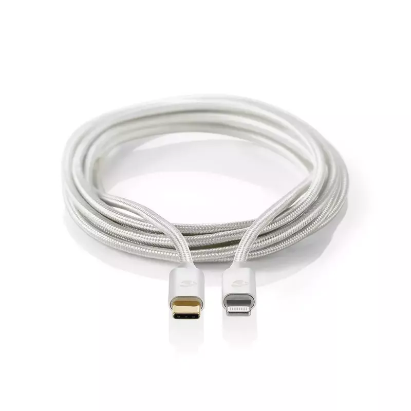 Lightning kabelis Nedis CCTB39650AL20 2m USB C Alumīnijs