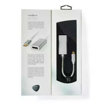 Video kabeļa adapteris Nedis CCTB64450AL02 0.2m USB Type-C DisplayPort