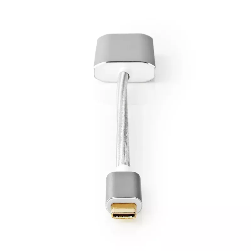 Video kabeļa adapteris Nedis CCTB64480AL02 0,2 m USB Type-C uz DisplayPort sudraba krāsā