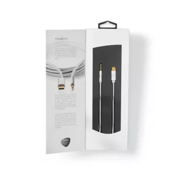 Audio kabelis Nedis CCTB65940AL10 1m USB C uz 3.5mm Alumīnijs
