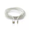 Audio kabelis Nedis CCTB65940AL10 1m USB C uz 3.5mm Alumīnijs