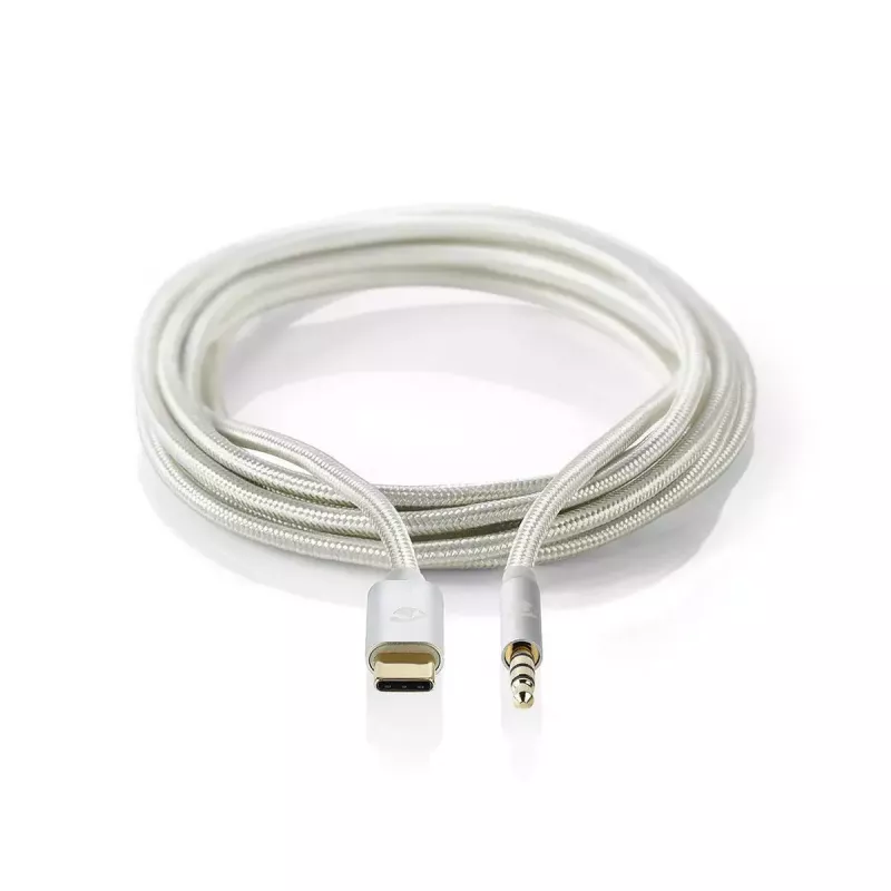 Audio kabelis Nedis CCTB65940AL10 1m USB C uz 3.5mm Alumīnijs