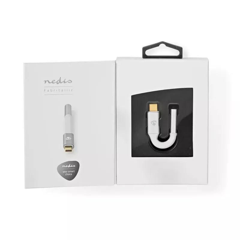 Audio kabelis Nedis CCTB65950AL008 3.5 mm ligzda uz USB spraudni 0.08 m alumīnija
