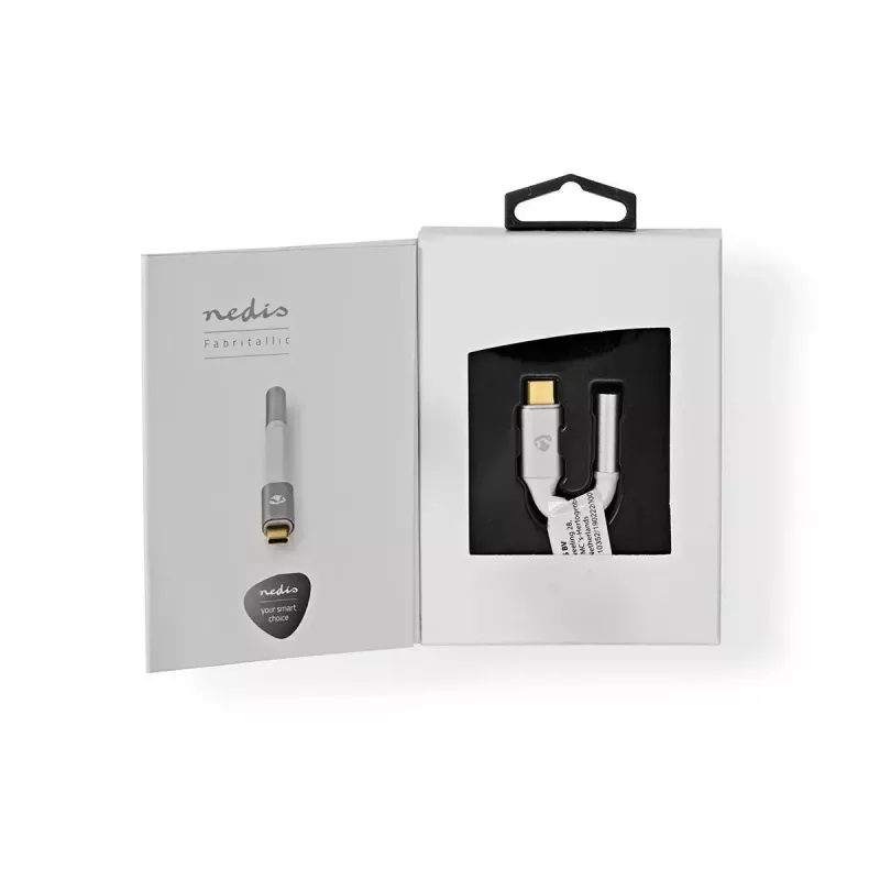 Audio kabelis Nedis CCTB65950AL008 3.5 mm ligzda uz USB spraudni 0.08 m alumīnija
