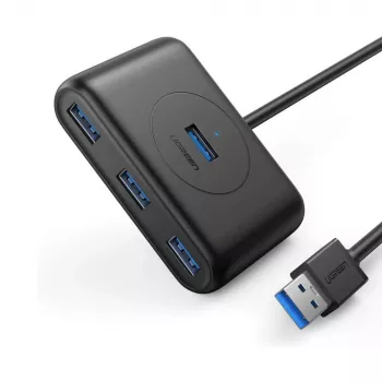 Ugreen 20290 saskarnes centrmezgls USB 3.2 Gen 1 (3.1 Gen 1) Type-A 5000 Mbit/s Melns