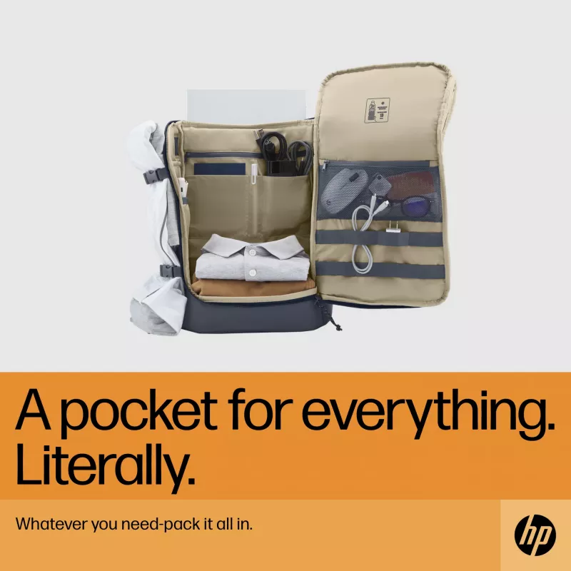 HP Travel 25 litru 15.6 zila portatīvā mugursoma Maksimālais ekrāna izmērs 39,6 cm Svars 860 g