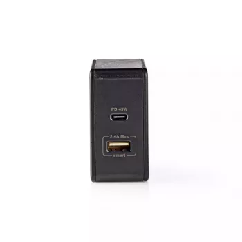 Mobilās ierīces lādētājs Nedis WCPD45W100BK Universāls Melns USB Iekštelpām