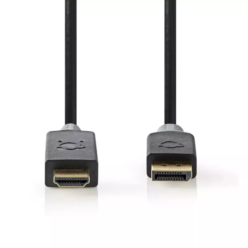 Video kabeļa adapteris Nedis CCBW37100AT10 1m DisplayPort–HDMI, melns