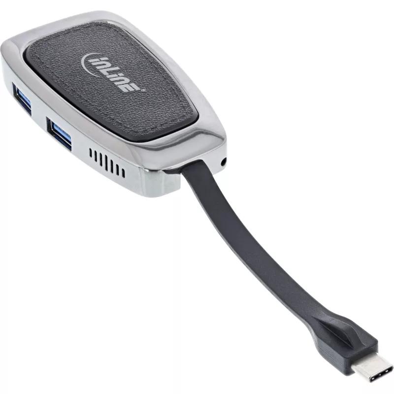 USB centrmezgls InLine USB 3.2 Gen. 2 Multi Hub (2xUSB-A + 1xHDMI + 1xUSB-C)