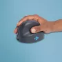 R-Go Tools Verticalā pele R-Go HE Basic, ergonomiska pele, vidēja (plaukstas izmērs ≥ 185 mm), labročiem, Bluetooth, pelēka