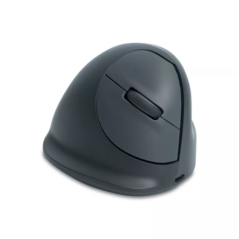R-Go Tools Verticalā pele R-Go HE Basic, ergonomiska pele, vidēja (plaukstas izmērs ≥ 185 mm), labročiem, Bluetooth, pelēka