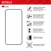 Displex pilna pārklājuma ekrāna aizsargs (10H) Apple iPhone 15 Plus/15 Pro Max, Eco montāžas rāmis, pilns pārklājums