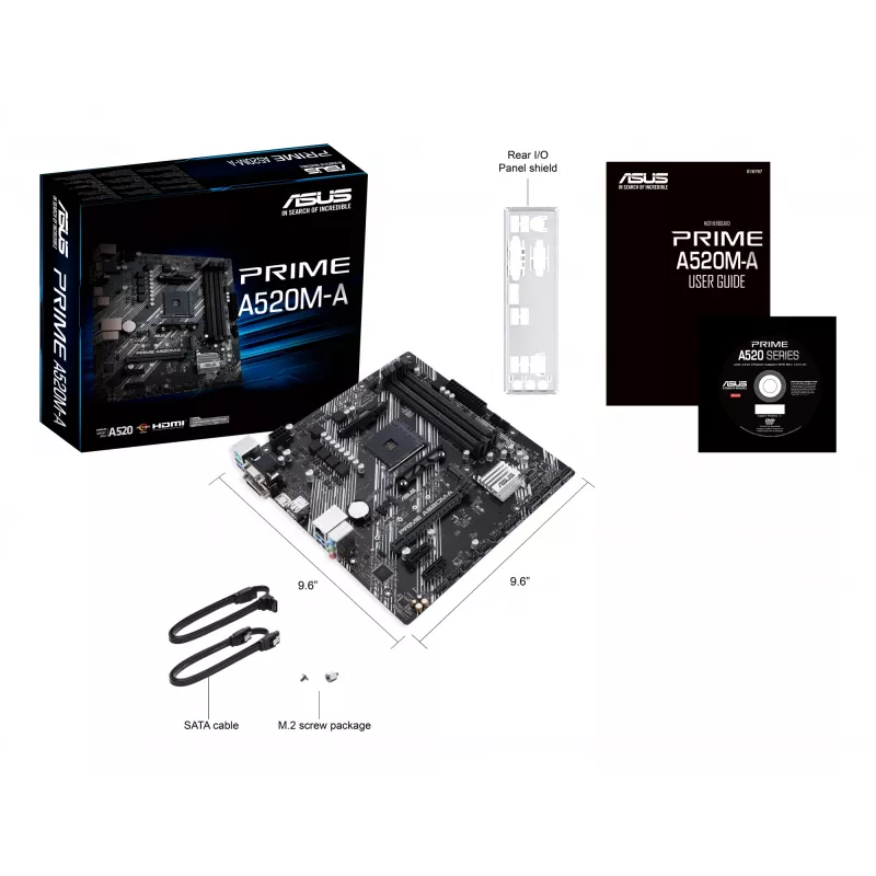 Mātesplate ASUS PRIME A520M-A II/CSM AMD A520 Socket AM4 micro ATX