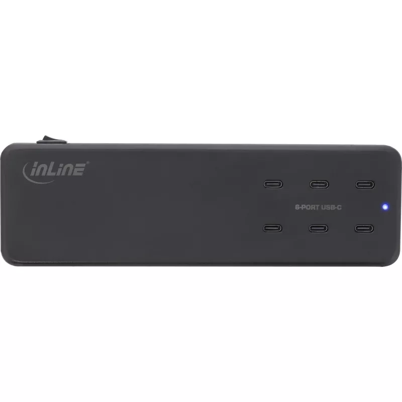 InLine Multiport barošanas bloks, lādētājs, 6x USB-C, PD 3.0, GaN, melns