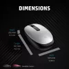 HP 240 Lunar balta Bluetooth pele, piemērota abām rokām, optiskā, Bluetooth, 1600 DPI, balta