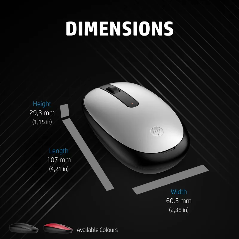 HP 240 Lunar balta Bluetooth pele, piemērota abām rokām, optiskā, Bluetooth, 1600 DPI, balta