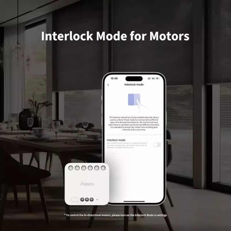 Smart Home Divu kanālu releja modulis, Aqara DCM-K01, 2 kanālu vadība