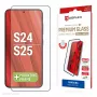 Displex pilna pārklājuma ekrāna aizsargs (10H) Samsung Galaxy S24/S25, Eco montāžas rāmis, pilns pārklājums