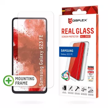 Displex ekrāna aizsargs + maciņš Samsung Galaxy S23 FE, Eco montāžas rāmis, izturīgs pret skrāpējumiem