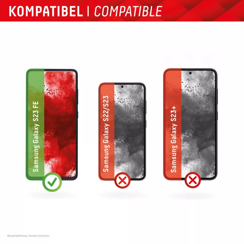 Displex ekrāna aizsargs + maciņš Samsung Galaxy S23 FE, Eco montāžas rāmis, izturīgs pret skrāpējumiem