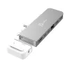 USB centrmezgls j5create JCD395 4K60 Elite Pro vadu USB4 ar MagSafe komplektu