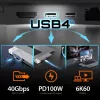 USB centrmezgls j5create JCD395 4K60 Elite Pro vadu USB4 ar MagSafe komplektu
