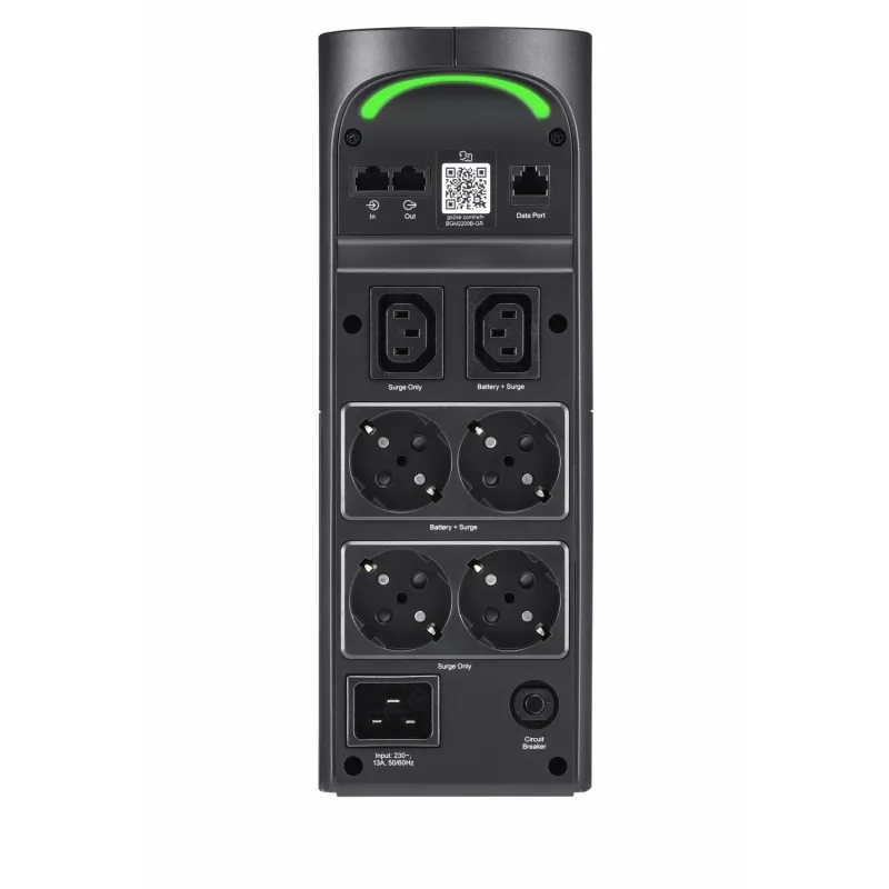 APC Back-UPS Pro BGM2200B-GR - 2200VA/1320W, 4x Schuko & 2x C13 ligzdas, 3x USB lādētājs, USB datu ports