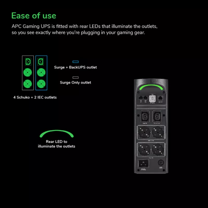 APC Back-UPS Pro BGM2200B-GR - 2200VA/1320W, 4x Schuko & 2x C13 ligzdas, 3x USB lādētājs, USB datu ports