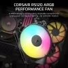 Korpusa ventilators Corsair RS120 ARGB datora korpusam 12 cm melns