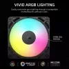 Korpusa ventilators Corsair RS120 ARGB datora korpusam 12 cm melns