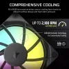 Korpusa ventilators Corsair RS120 ARGB datora korpusam 12 cm melns