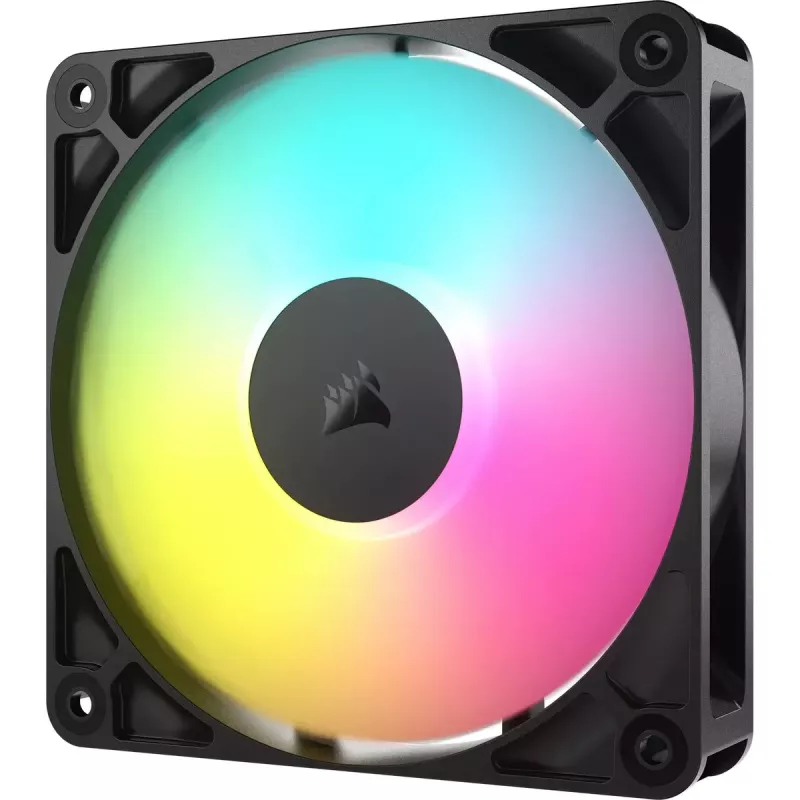 Korpusa ventilators Corsair RS120 ARGB datora korpusam 12 cm melns