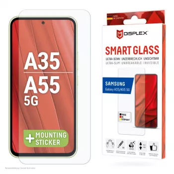 Displex Smart Glass (9H) Samsung Galaxy A35/A55 5G, montāžas uzlīme, nesalaužams