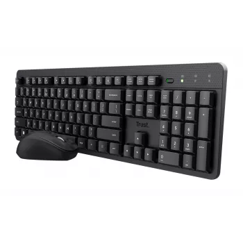 Trust Ody II tastatūra ar peli Birojam RF Bezvadu QWERTZ vācu melna