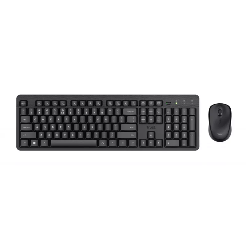 Trust Ody II tastatūra ar peli Birojam RF Bezvadu QWERTZ vācu melna